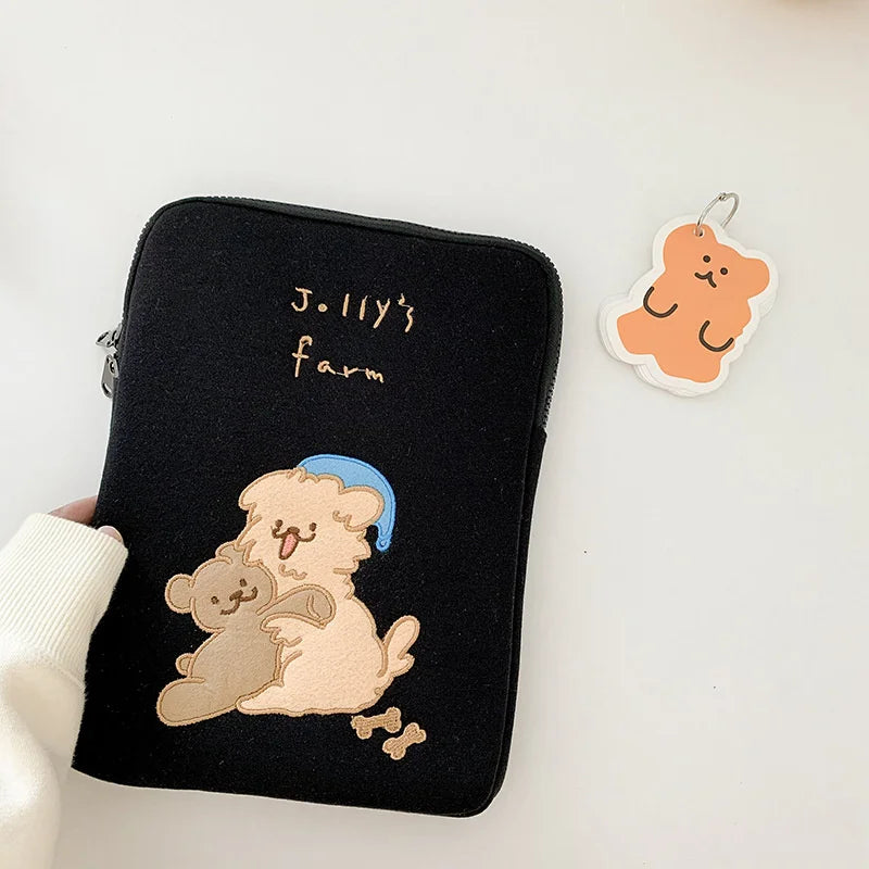 Women Cute Laptop Sleeve Case Table Protective Pouch Bag 11 12 13.6 14 15.6 Inch Cartoon Laptop Zipper Bags for Ipad Macbook HP
