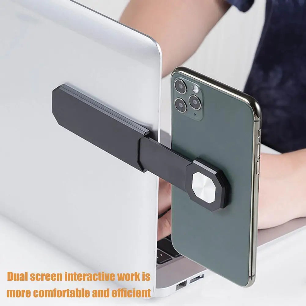 NEW Laptop Mobile Phone Portable Holder 2 In 1 Magnetic Smart Folding Phone Holder Side Mount Screen Universal Stand