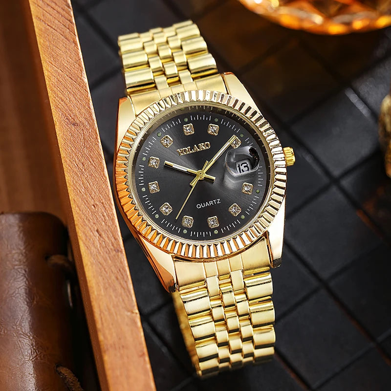 New 2021 Fashion Stainless Steel Men Quartz Wristwatch Luxury Design High Quality Watch Dropshipping Relogio Masculino Montre