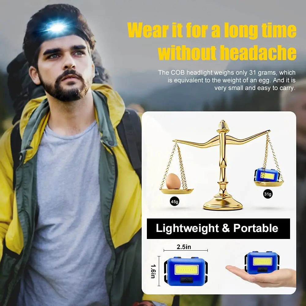 Super Brightest Powerful 5 LED Headlamp Rechargeable Headlamps Waterproof Headlights Head Torch Outdoor Camping Running Lighting