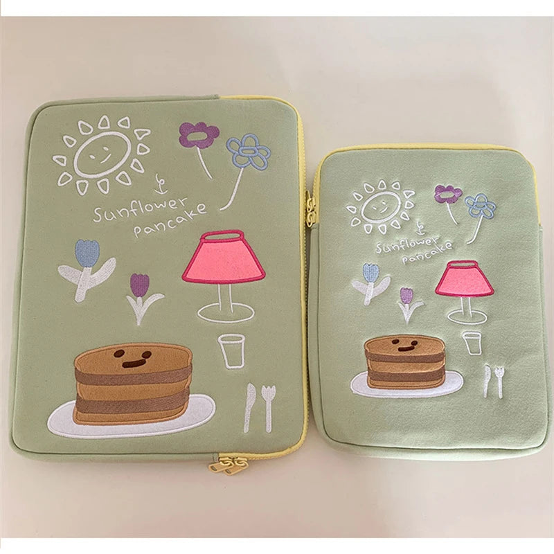 Women Cute Laptop Sleeve Case Table Protective Pouch Bag 11 12 13.6 14 15.6 Inch Cartoon Laptop Zipper Bags for Ipad Macbook HP