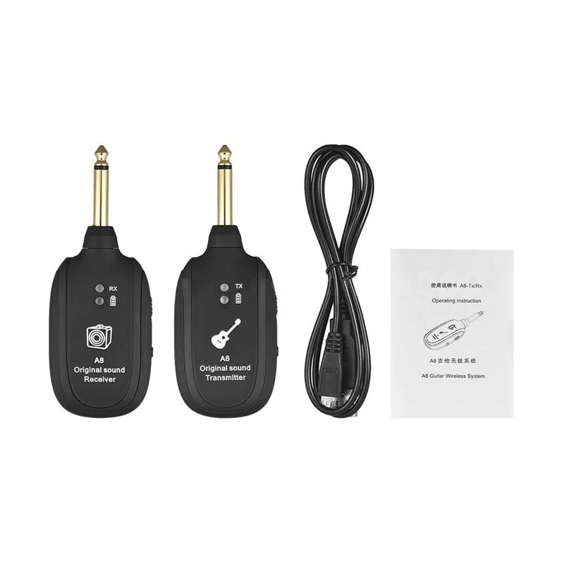 Guitar Wireless Transmitter Rechargeable Receiver