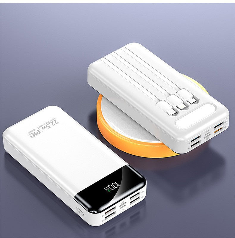 20000 MA Comes With Detachable Three-wire Large Capacity 22.5W Super Fast Charging PD Two-way Mobile Power Supply