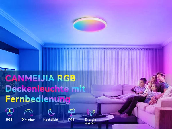 Remote Dimming LED Ceiling Light Smart Lustre RGB Tuya Lighting Bluetooth Home Interior Decoration Alexa Ceiling Panel Lamps Led
