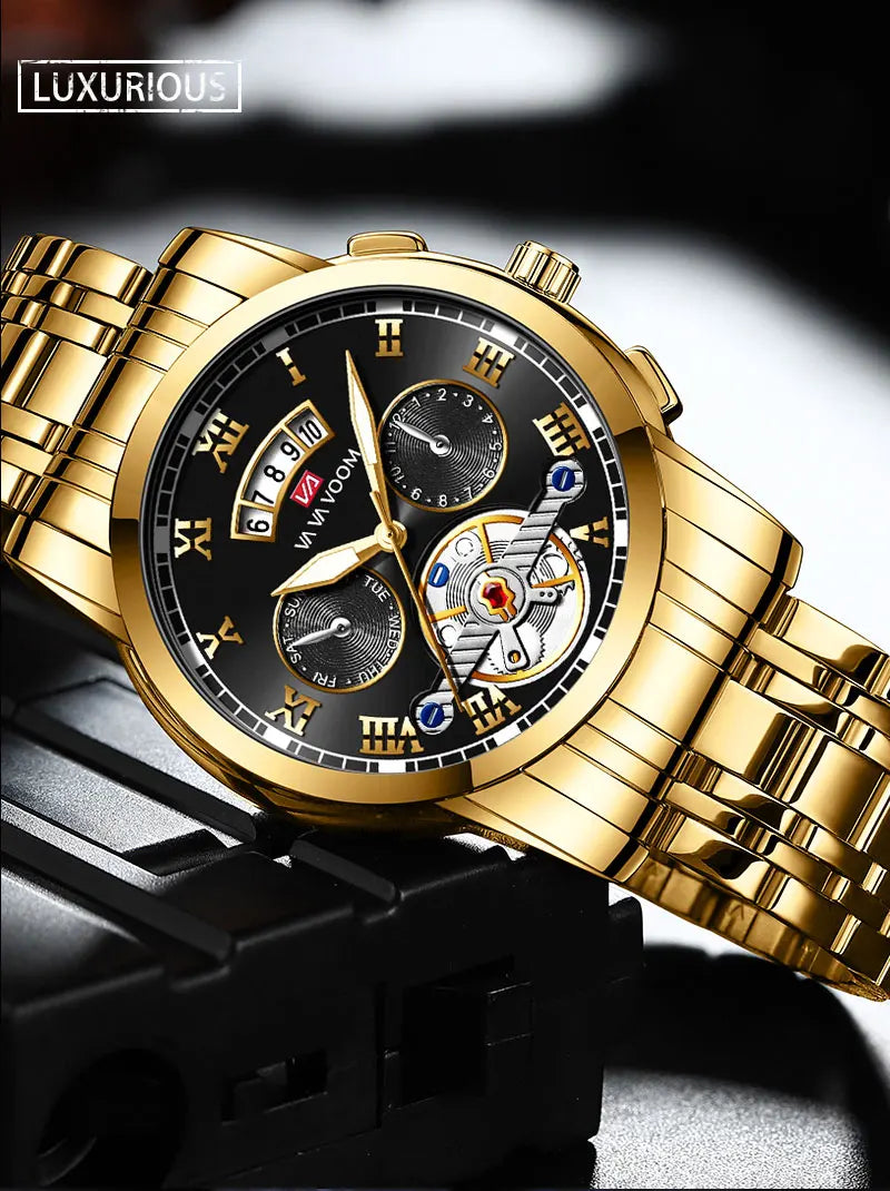 2023 New VA VA VOOM Top Brand Dropshipping Relogio Masculino Men Luxury Luminous Wristwatch Imitate Quartz Sports Watch For Men