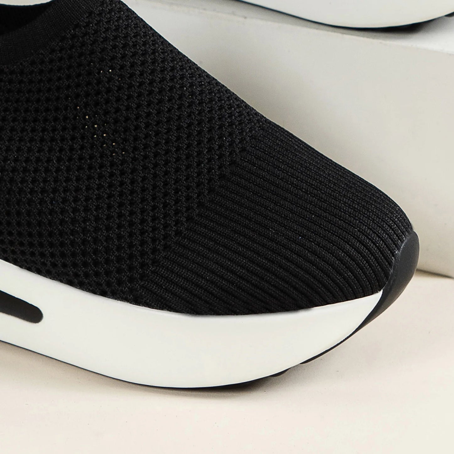 Women'S Tennis Shoes Free Shipping Solid Color Breathable Mesh Hollow Wedges Thick Sole Rocking Shoes Woman Platform Sneakers