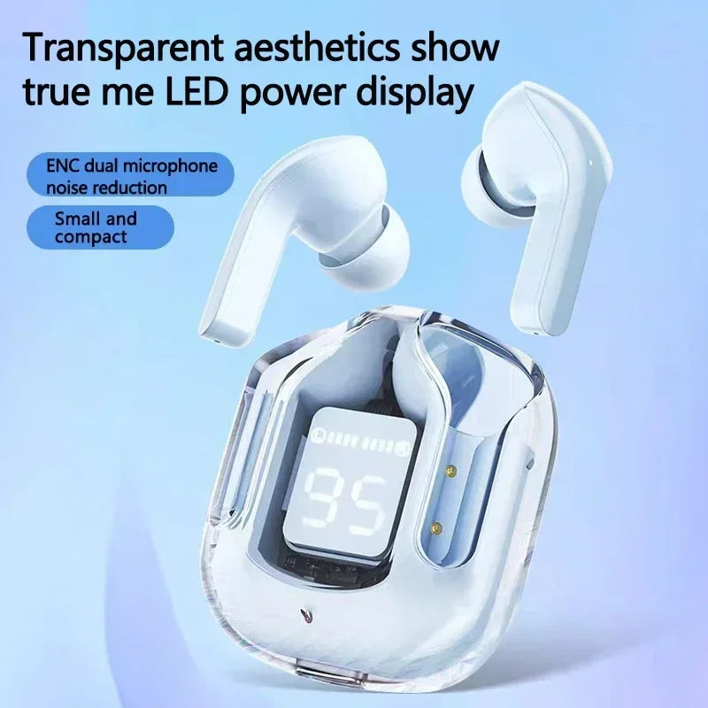 2023 New T2 TWS Transparent Wireless Bluetooth Headset HIFI Sound Quality Bluetooth 5.3 For Xiaomi Huawei Apple