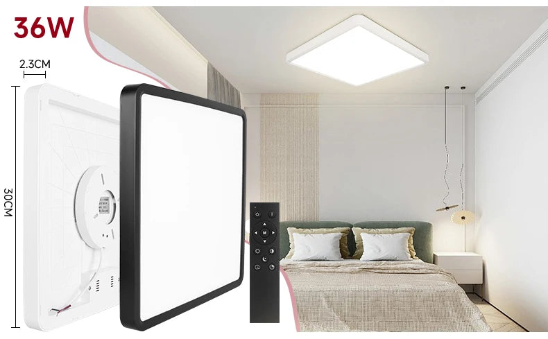 Remote Dimming LED Ceiling Light Smart Lustre RGB Tuya Lighting Bluetooth Home Interior Decoration Alexa Ceiling Panel Lamps Led