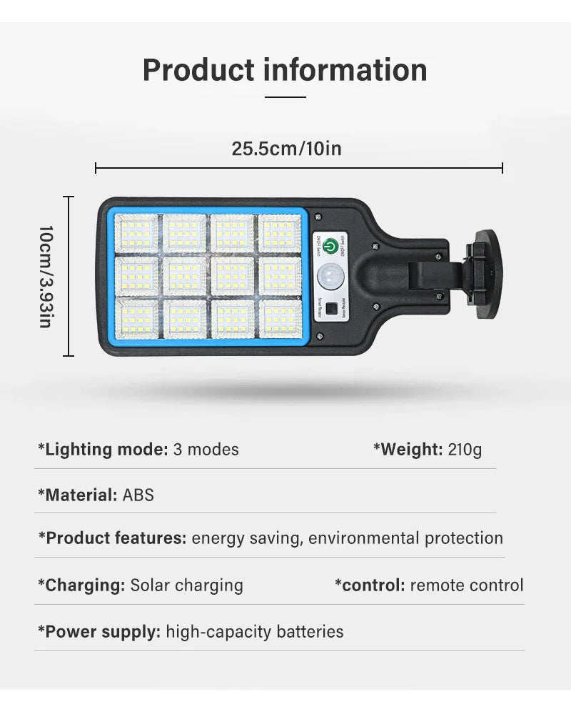 1~4PCS Solar Lights Outdoor With 3 Modes Waterproof Motion Sensor Security Lighting LED Wall Street Lamp for Garden 108/117COB