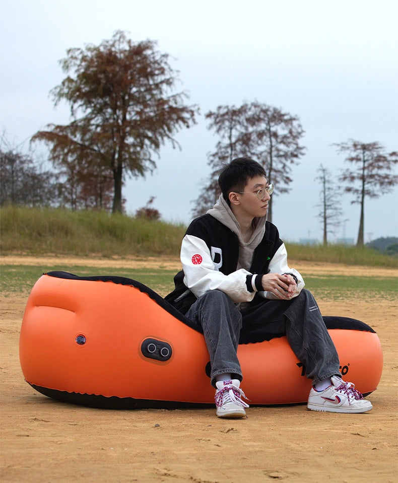 Outdoor Automatic Inflatable Mattress Camping Sleeping Bed Portable Beach Sofa Lunch Break Mat Household Cushion Car Recliner