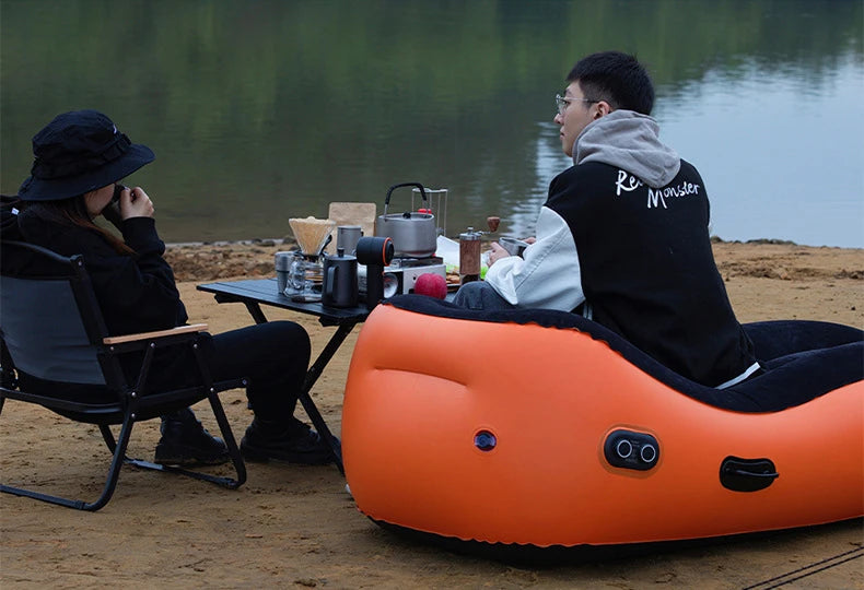 Outdoor Automatic Inflatable Mattress Camping Sleeping Bed Portable Beach Sofa Lunch Break Mat Household Cushion Car Recliner