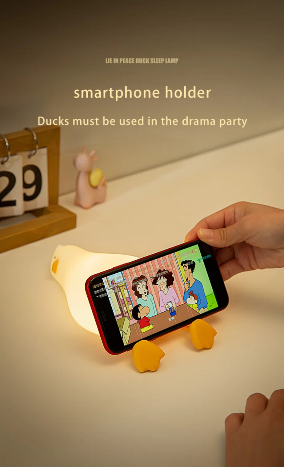 LED Children Night Light Rechargeable Silicone Squishy Duck Lamp Child Holiday Gift Sleeping Creative Bedroom Desktop Decor Lamp