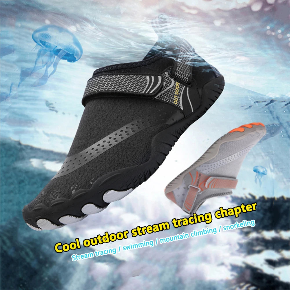 Men's beach swimming shoes Women's quick-drying water shoes Fitness sports shoes Couple wading shoes Color aqua shoes