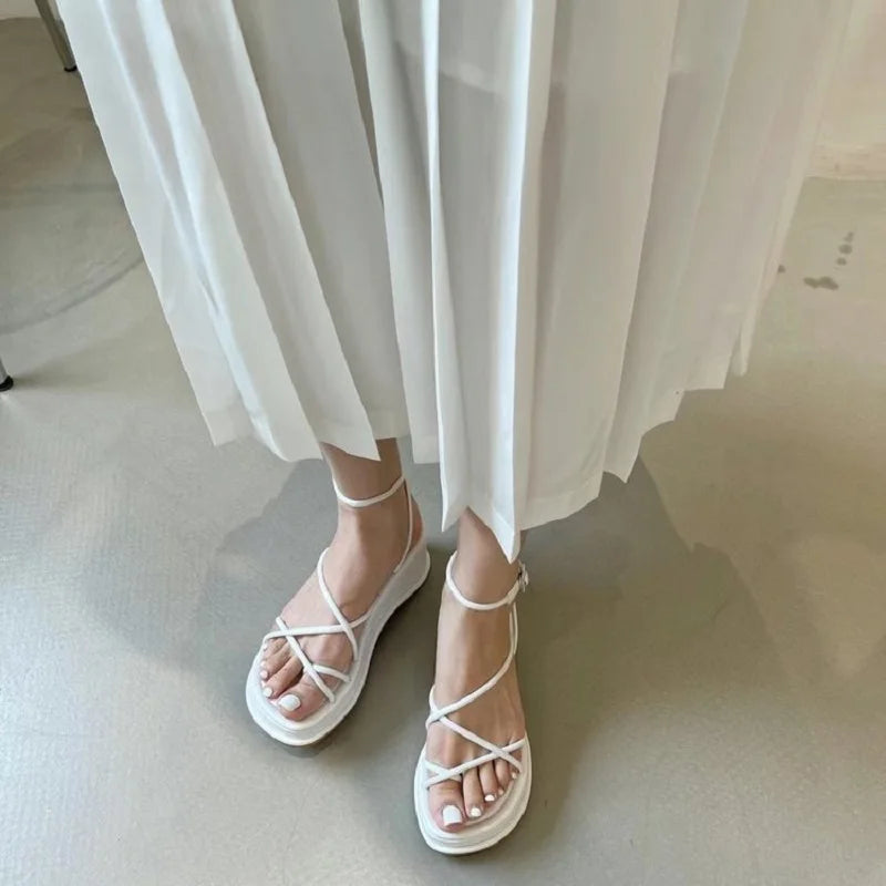 Women's Casual Sandals Woman Narrow Thick Sole Shoes Ladies Waterproof Non-slip Pumps Classice Designer Shoes sandalias de mujer