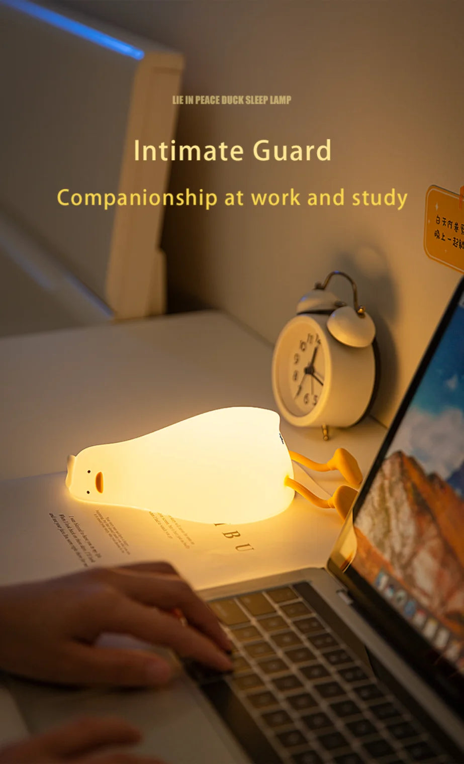 LED Children Night Light Rechargeable Silicone Squishy Duck Lamp Child Holiday Gift Sleeping Creative Bedroom Desktop Decor Lamp