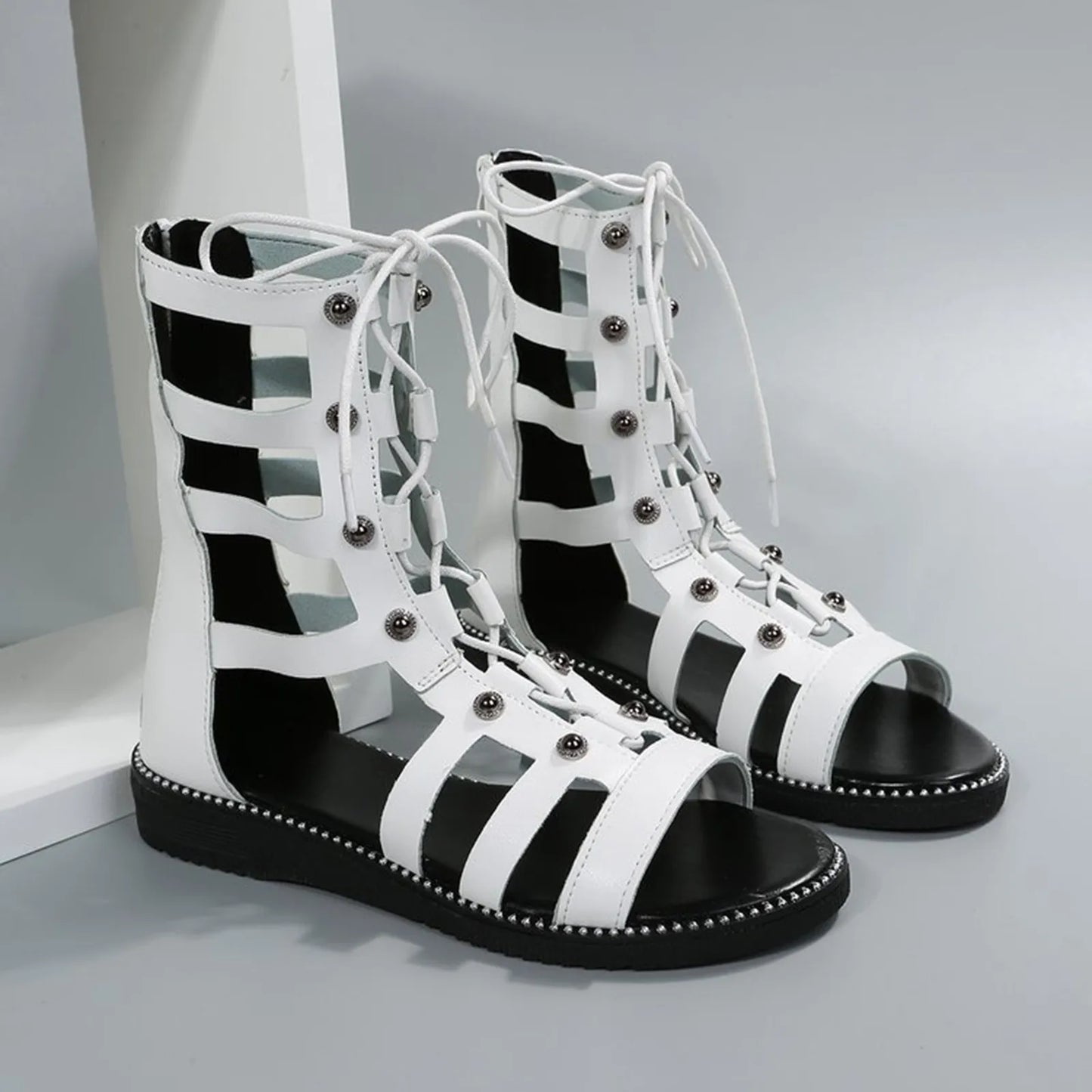 Rhinestone Thick Sandals Leisure Breathable Sandals Women Dressy Summer Outdoor Soled Sandals Elegant Woman Heeled Shoes