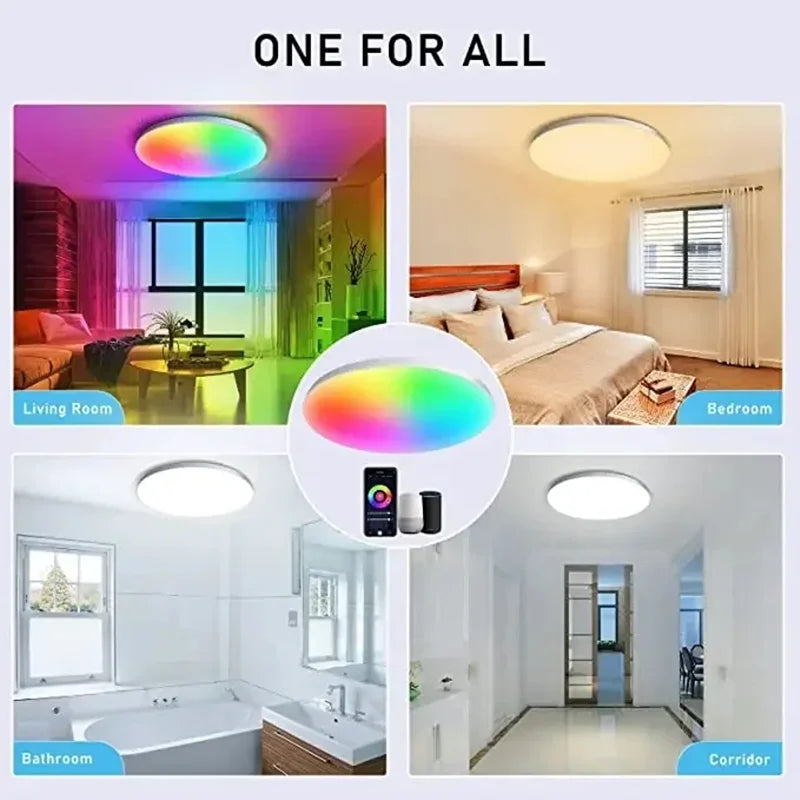 Home Appliance Intelligent Mood Light Rgb Ceiling Lamp Superbo Bedroom Living Room App Voice Control Wifi Led Ceiling Light