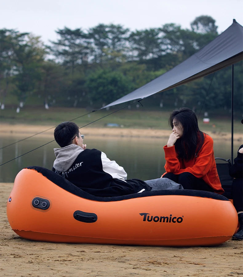 Outdoor Automatic Inflatable Mattress Camping Sleeping Bed Portable Beach Sofa Lunch Break Mat Household Cushion Car Recliner