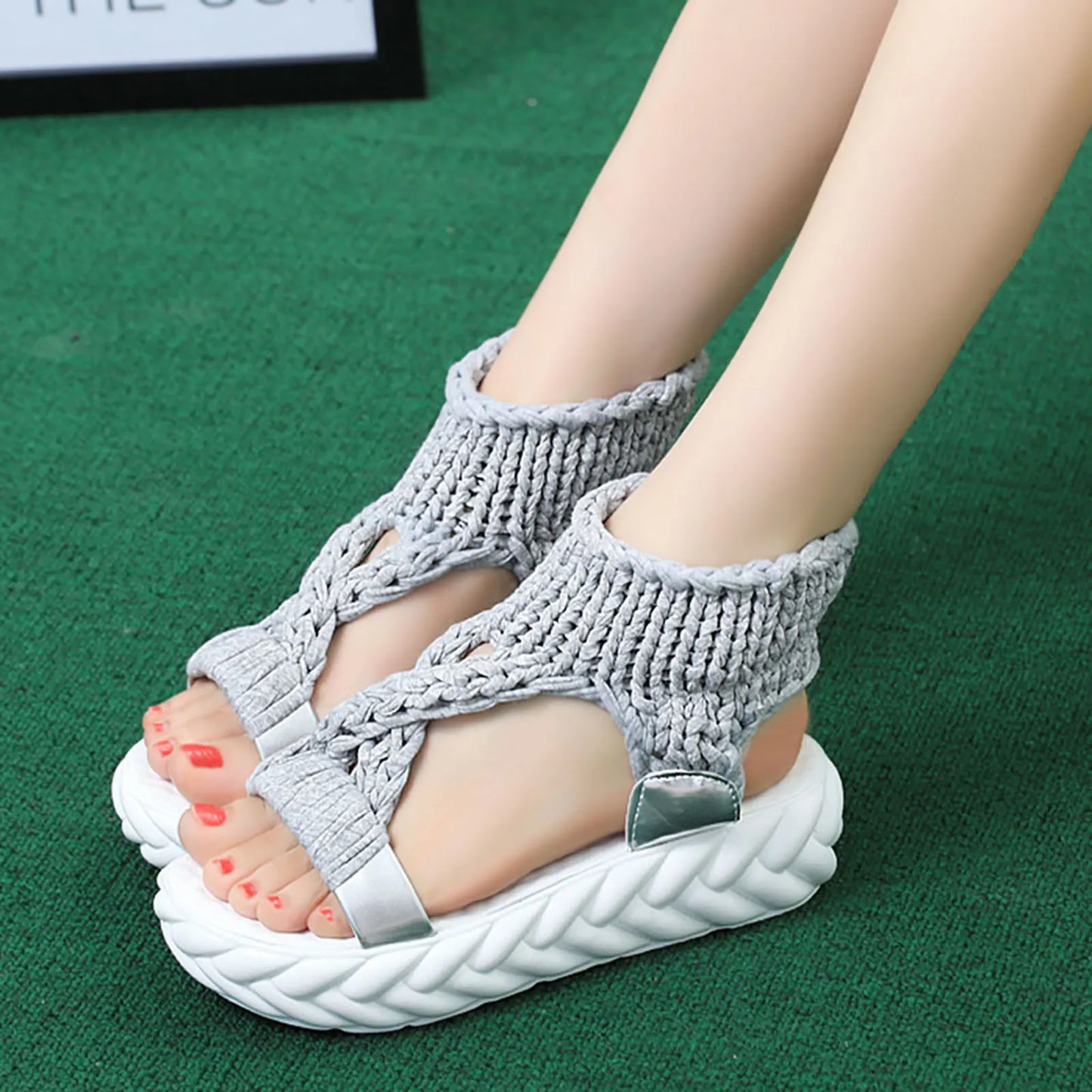 Women's Sandals Summer 2023 Thick Bottom Causal Shoes Platform Sandals Sandalias Mujer Elegant Summer Sexy Ladies Shoes Zapatos