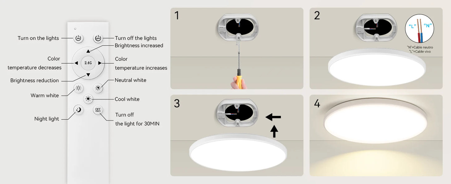 Remote Dimming LED Ceiling Light Smart Lustre RGB Tuya Lighting Bluetooth Home Interior Decoration Alexa Ceiling Panel Lamps Led