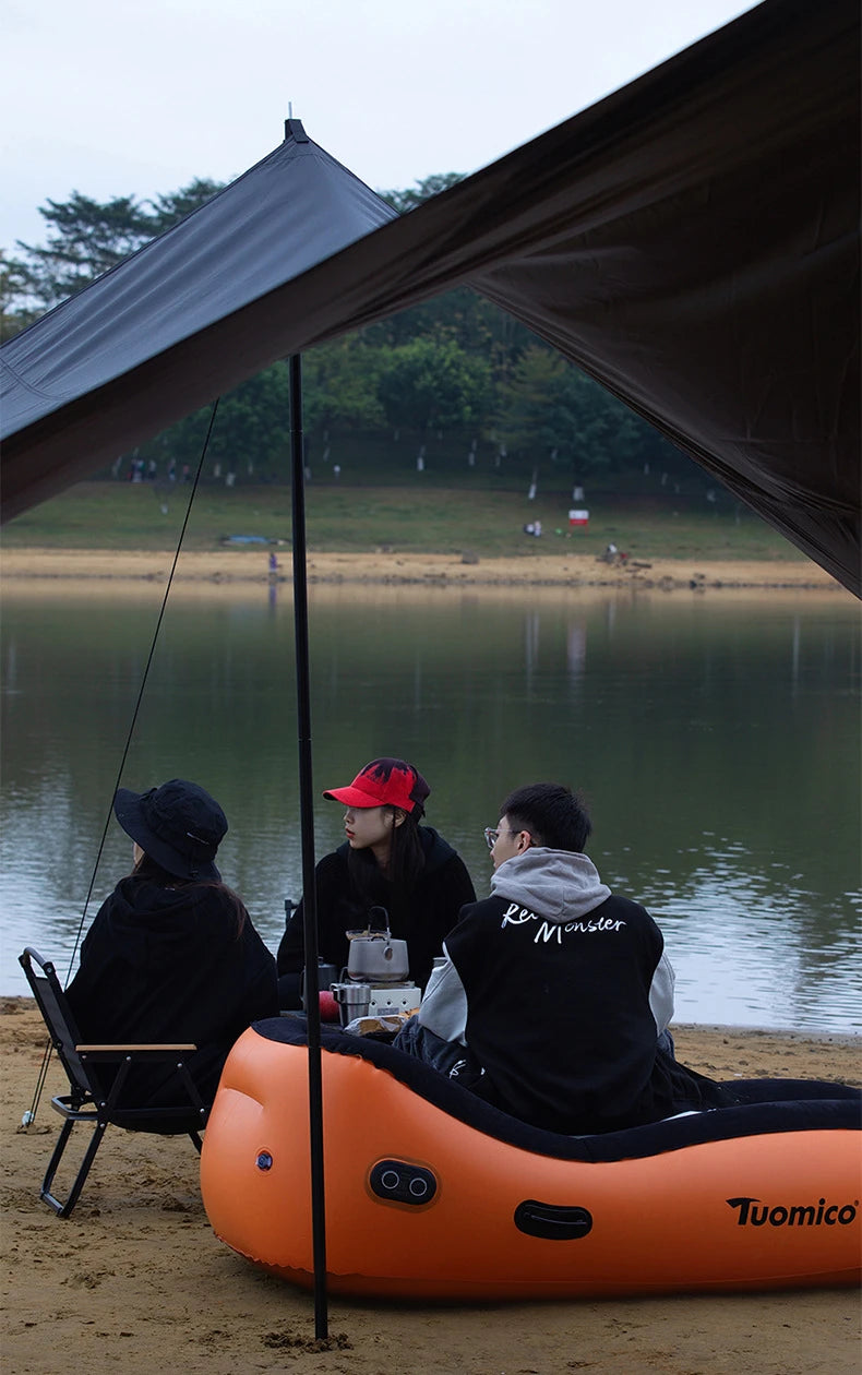 Outdoor Automatic Inflatable Mattress Camping Sleeping Bed Portable Beach Sofa Lunch Break Mat Household Cushion Car Recliner