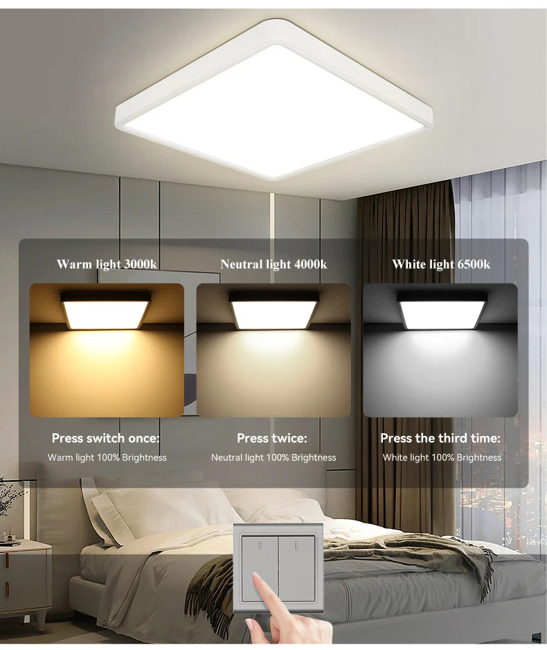 Remote Dimming LED Ceiling Light Smart Lustre RGB Tuya Lighting Bluetooth Home Interior Decoration Alexa Ceiling Panel Lamps Led