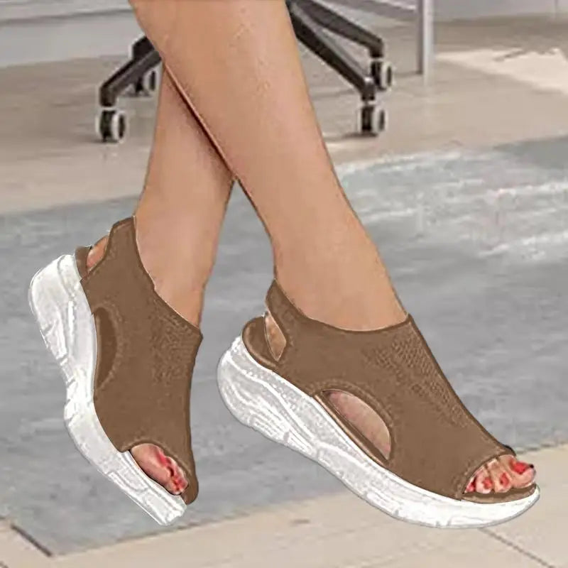 Summer Washable Slingback Orthopedic Slide Sport Sandals Super Comfy Sports Knit Sandals Mesh Soft Sole Fashion Women's Shoes