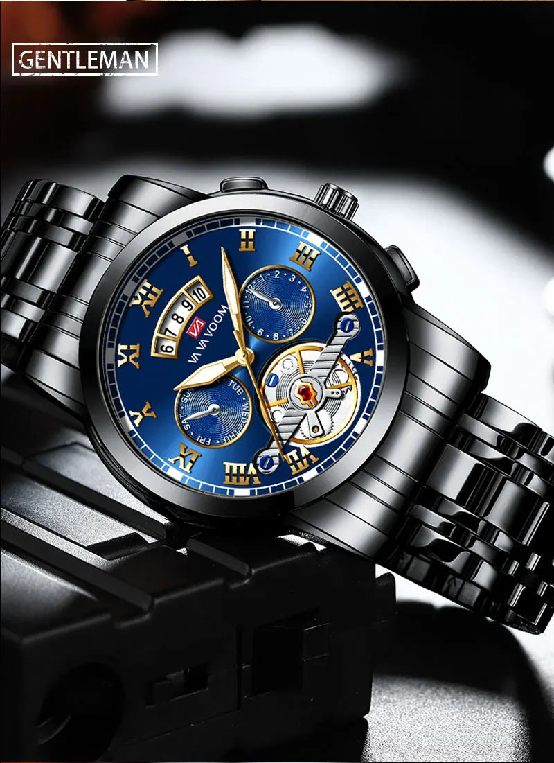 2023 New VA VA VOOM Top Brand Dropshipping Relogio Masculino Men Luxury Luminous Wristwatch Imitate Quartz Sports Watch For Men