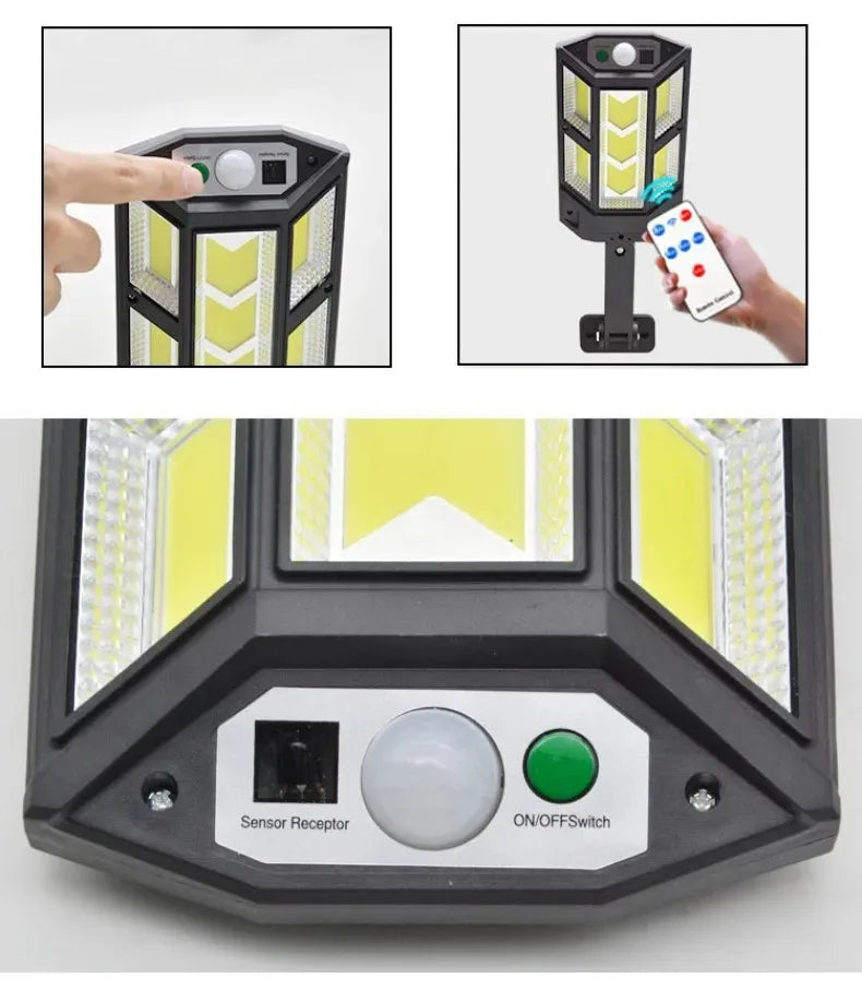 9900LM Newest Solar LED Lights Outdoor Solar Lamp Of Motion Sensor 4 Mode Waterproof IP65 Solar Garden Light Street Yard Lantern