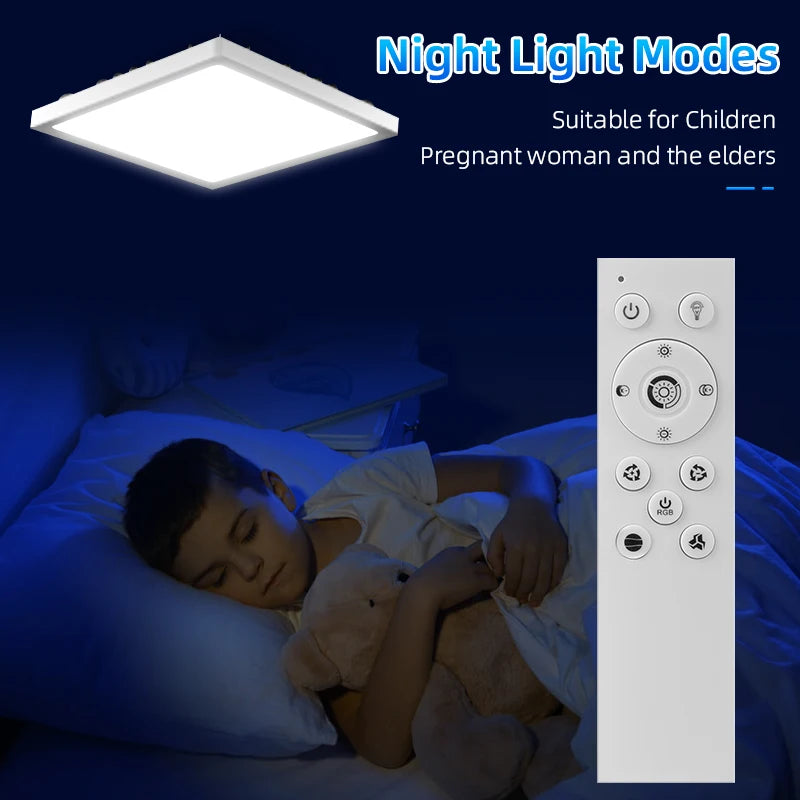 Remote Dimming LED Ceiling Light Smart Lustre RGB Tuya Lighting Bluetooth Home Interior Decoration Alexa Ceiling Panel Lamps Led