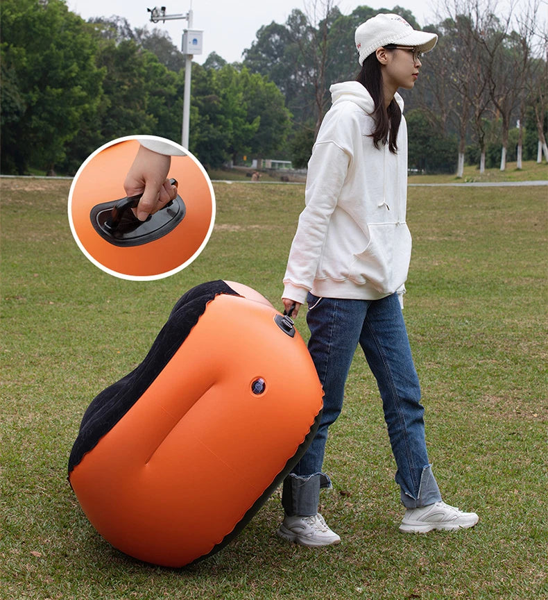 Outdoor Automatic Inflatable Mattress Camping Sleeping Bed Portable Beach Sofa Lunch Break Mat Household Cushion Car Recliner