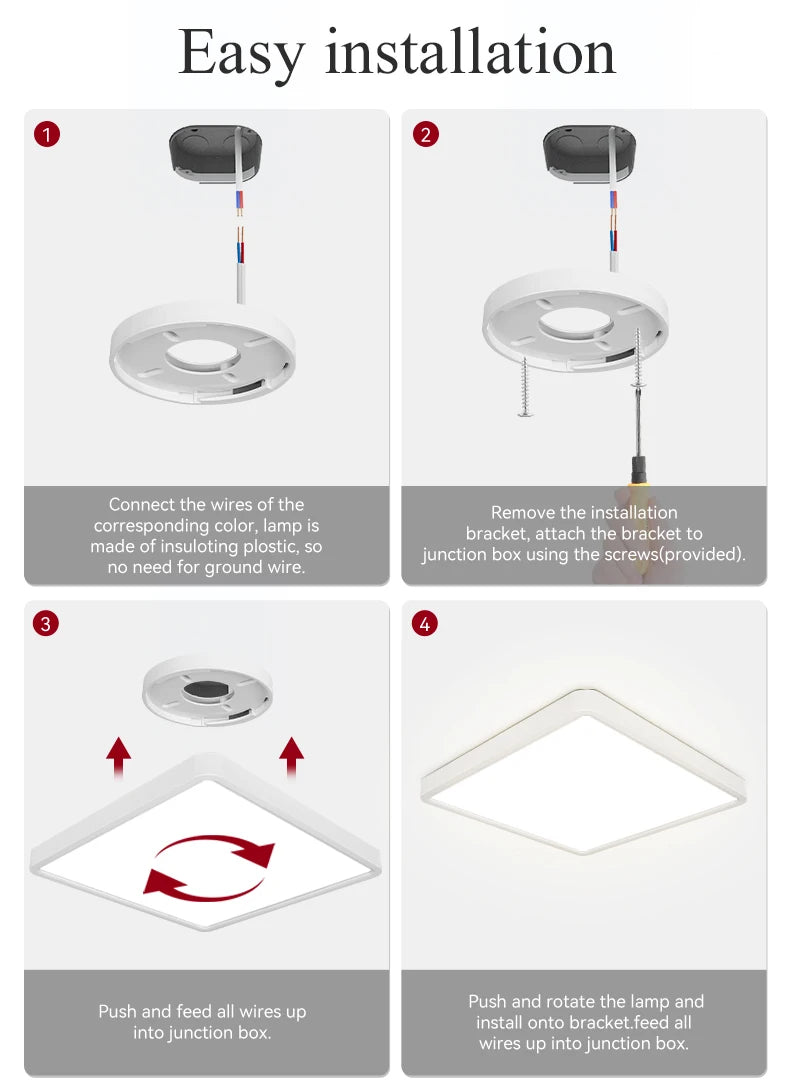 Remote Dimming LED Ceiling Light Smart Lustre RGB Tuya Lighting Bluetooth Home Interior Decoration Alexa Ceiling Panel Lamps Led