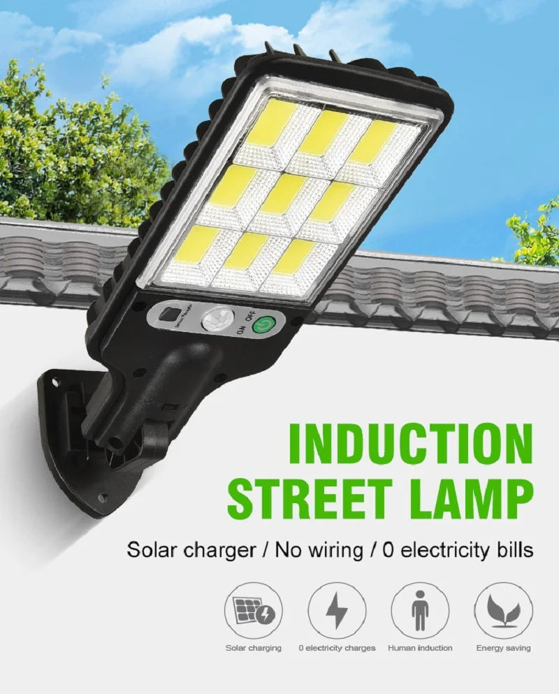 1~4pcs Solar Lights Outdoor With 3 Mode Waterproof Motion Sensor Security Lighting LED Wall Street Lamp for Garden 108/117COB