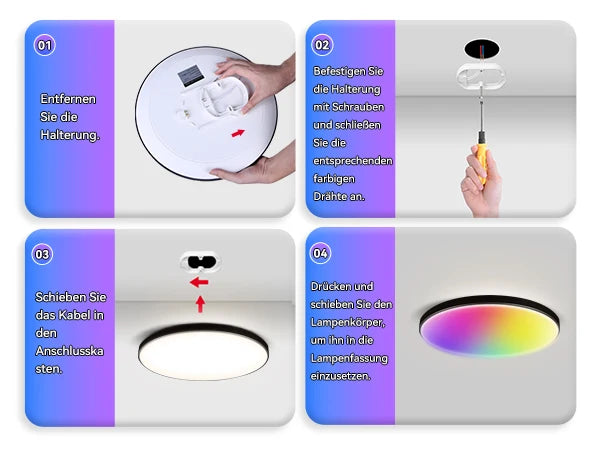 Remote Dimming LED Ceiling Light Smart Lustre RGB Tuya Lighting Bluetooth Home Interior Decoration Alexa Ceiling Panel Lamps Led