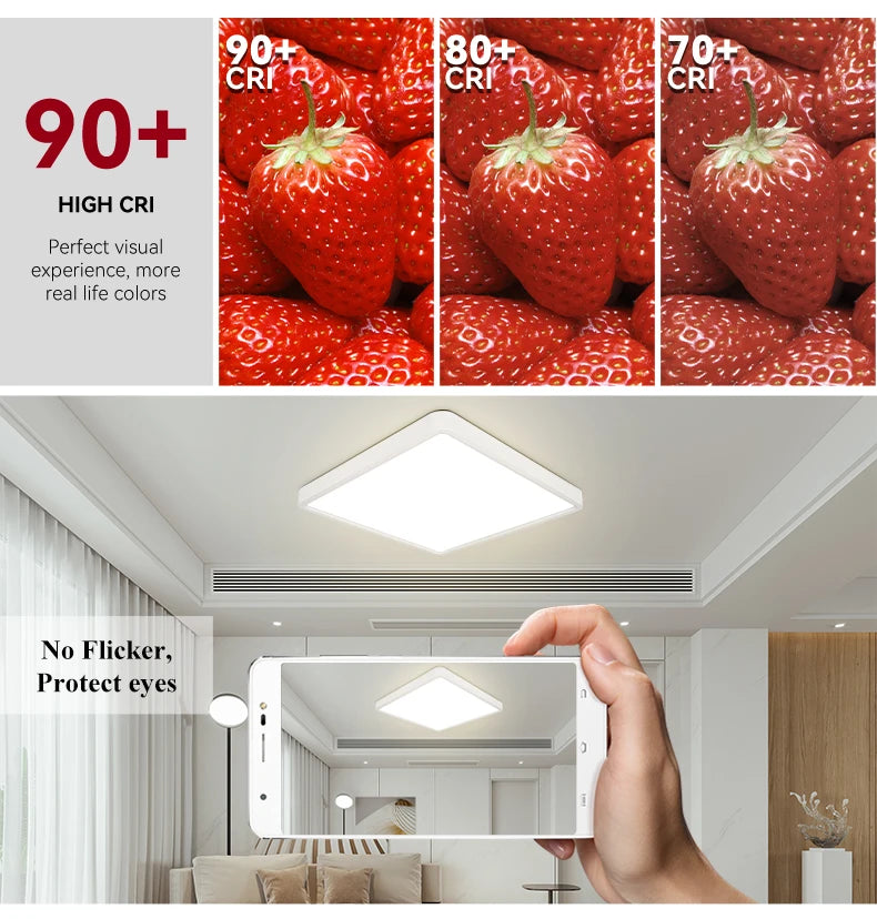 Remote Dimming LED Ceiling Light Smart Lustre RGB Tuya Lighting Bluetooth Home Interior Decoration Alexa Ceiling Panel Lamps Led