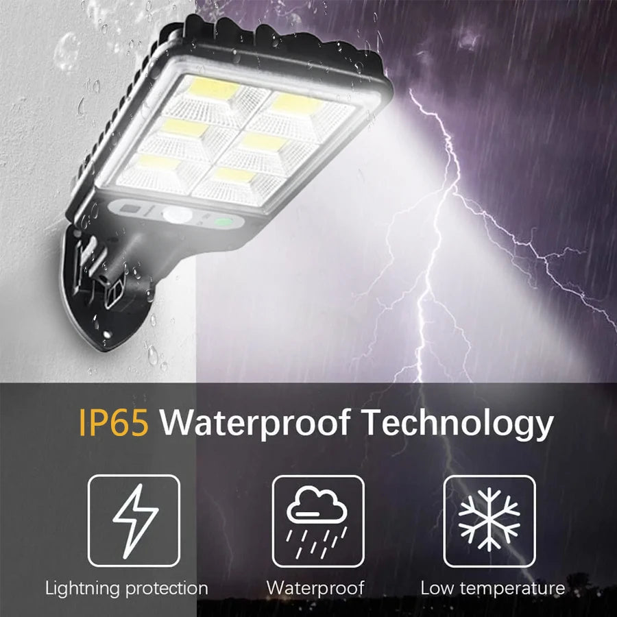 108COB Solar Street Lights Outdoor Motion Sensor Solar Outdoor Lights Waterproof Wall lights Street Lamp With 3Mode Garage Yard