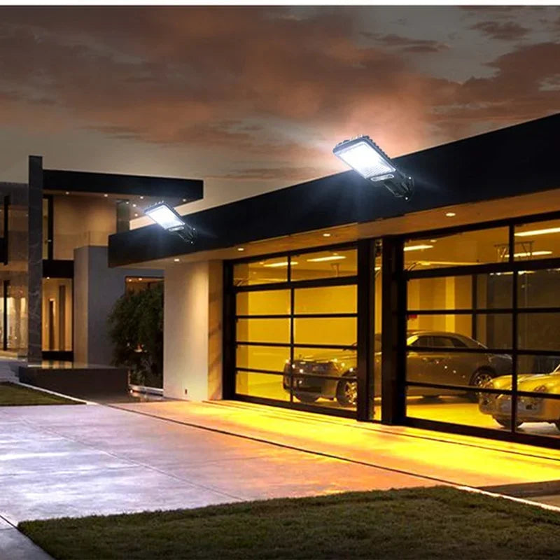 Solar Street Lights Outdoor, Solar Lamp With 3 Light Modes Waterproof Motion Sensor Security Lighting for Garden Patio Path Yard