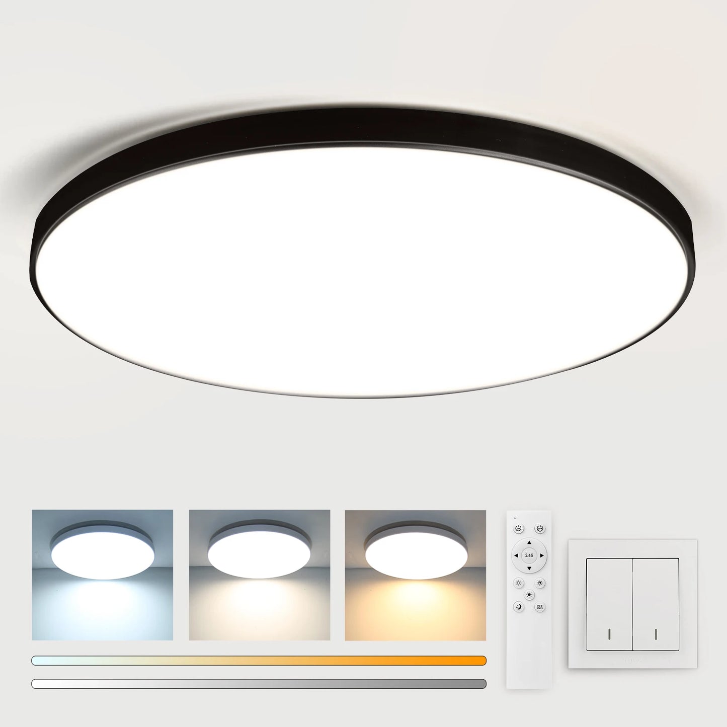 Remote Dimming LED Ceiling Light Smart Lustre RGB Tuya Lighting Bluetooth Home Interior Decoration Alexa Ceiling Panel Lamps Led