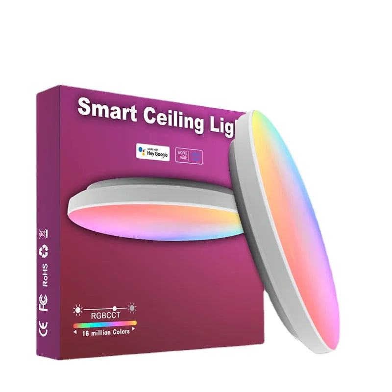Home Appliance Intelligent Mood Light Rgb Ceiling Lamp Superbo Bedroom Living Room App Voice Control Wifi Led Ceiling Light