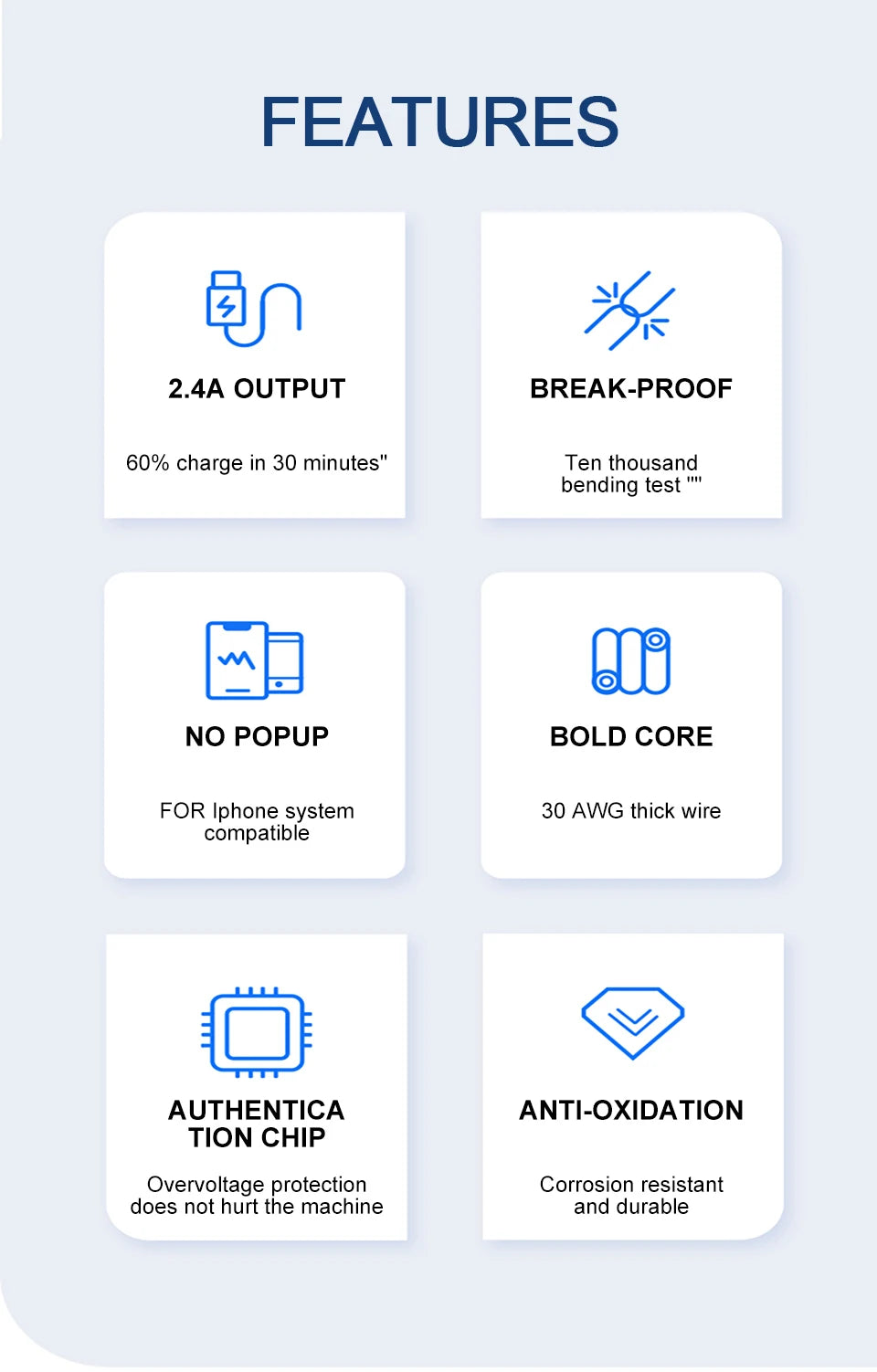 1-5Pcs PD 20W Fast Charging Cable For Apple iPhone 14 11 13 12 Pro Max Plus XS XR Phone USB Data Wire Cord Charger Accessories