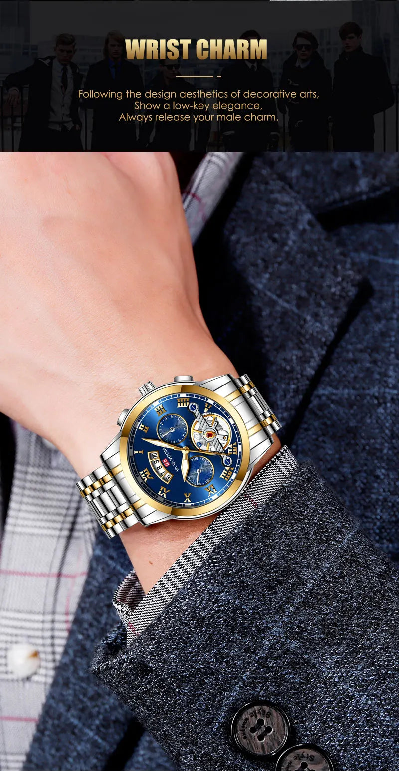 2023 New VA VA VOOM Top Brand Dropshipping Relogio Masculino Men Luxury Luminous Wristwatch Imitate Quartz Sports Watch For Men