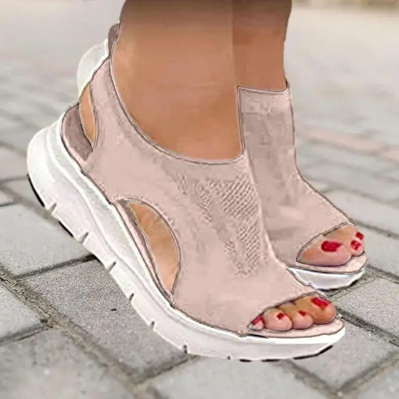 Summer Washable Slingback Orthopedic Slide Sport Sandals Super Comfy Sports Knit Sandals Mesh Soft Sole Fashion Women's Shoes