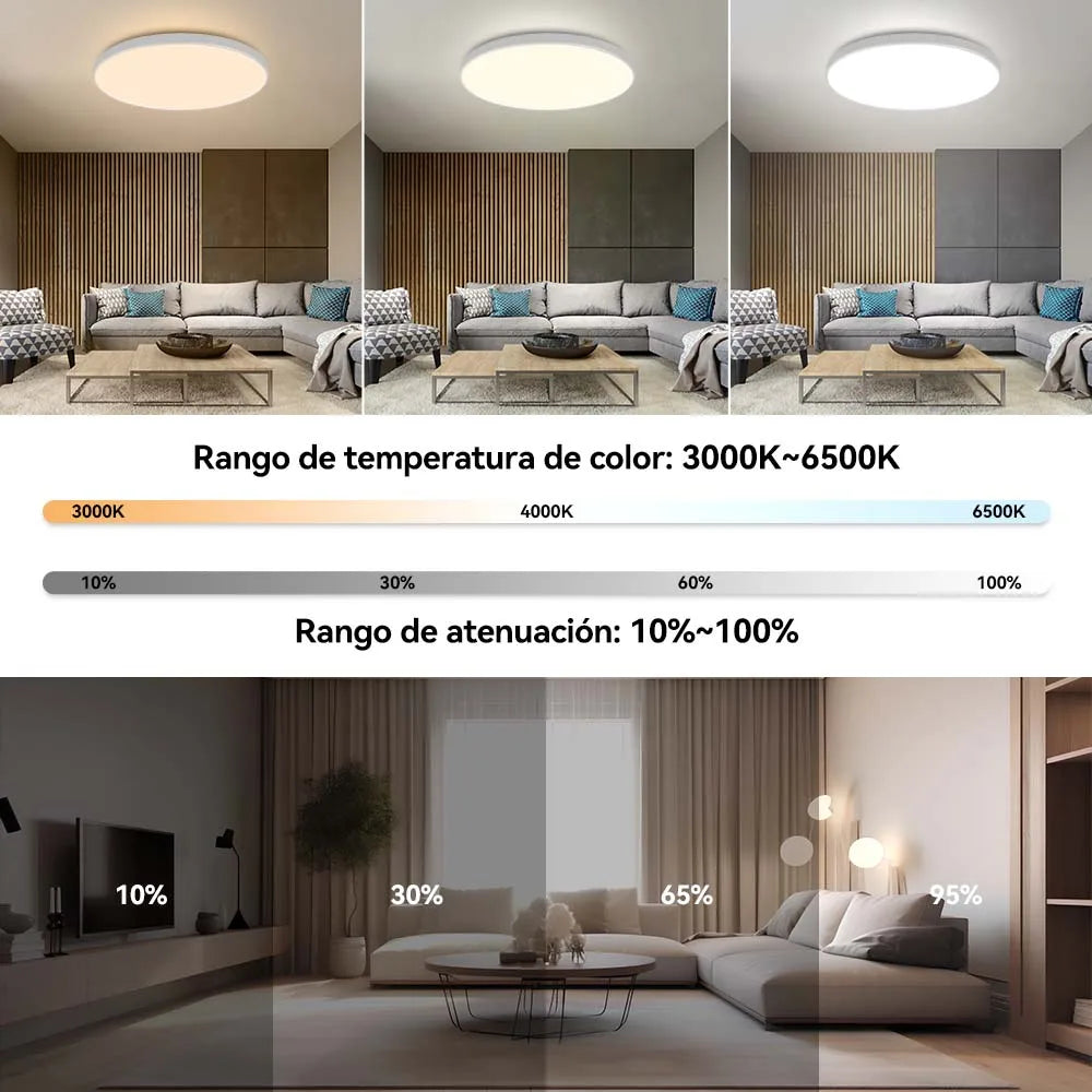 Remote Dimming LED Ceiling Light Smart Lustre RGB Tuya Lighting Bluetooth Home Interior Decoration Alexa Ceiling Panel Lamps Led