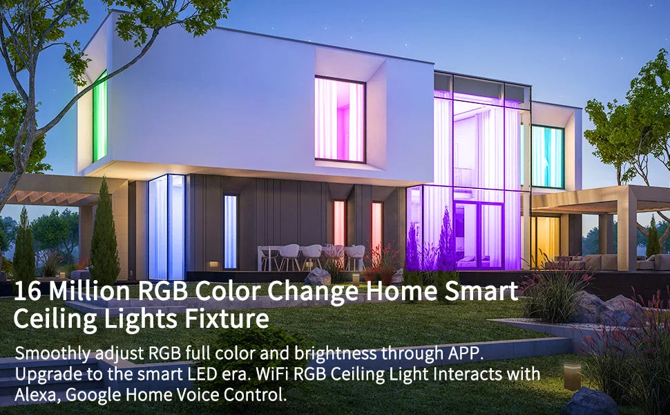 Home Appliance Intelligent Mood Light Rgb Ceiling Lamp Superbo Bedroom Living Room App Voice Control Wifi Led Ceiling Light