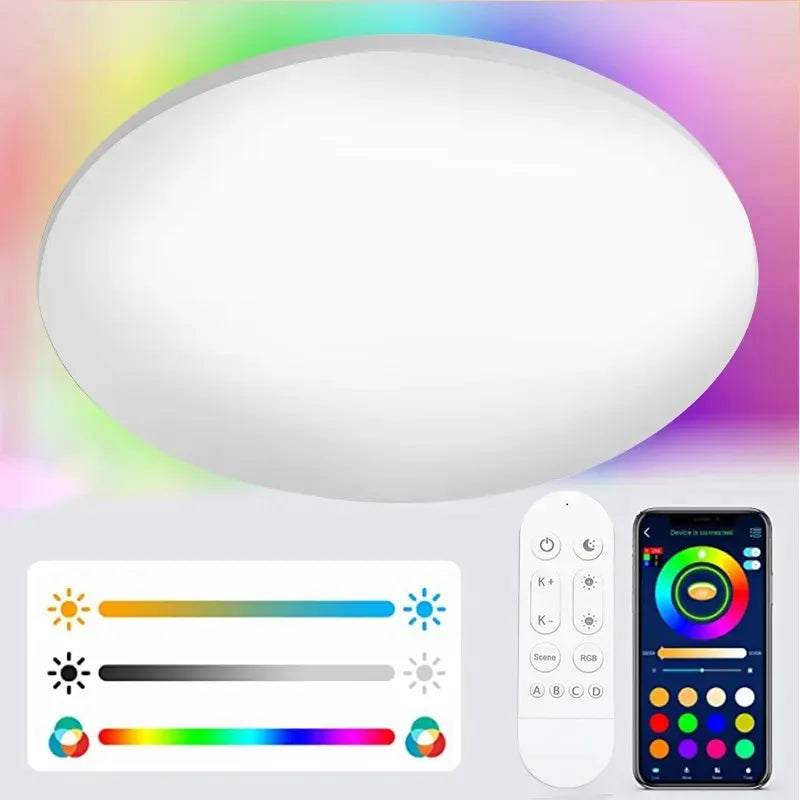 Home Appliance Intelligent Mood Light Rgb Ceiling Lamp Superbo Bedroom Living Room App Voice Control Wifi Led Ceiling Light