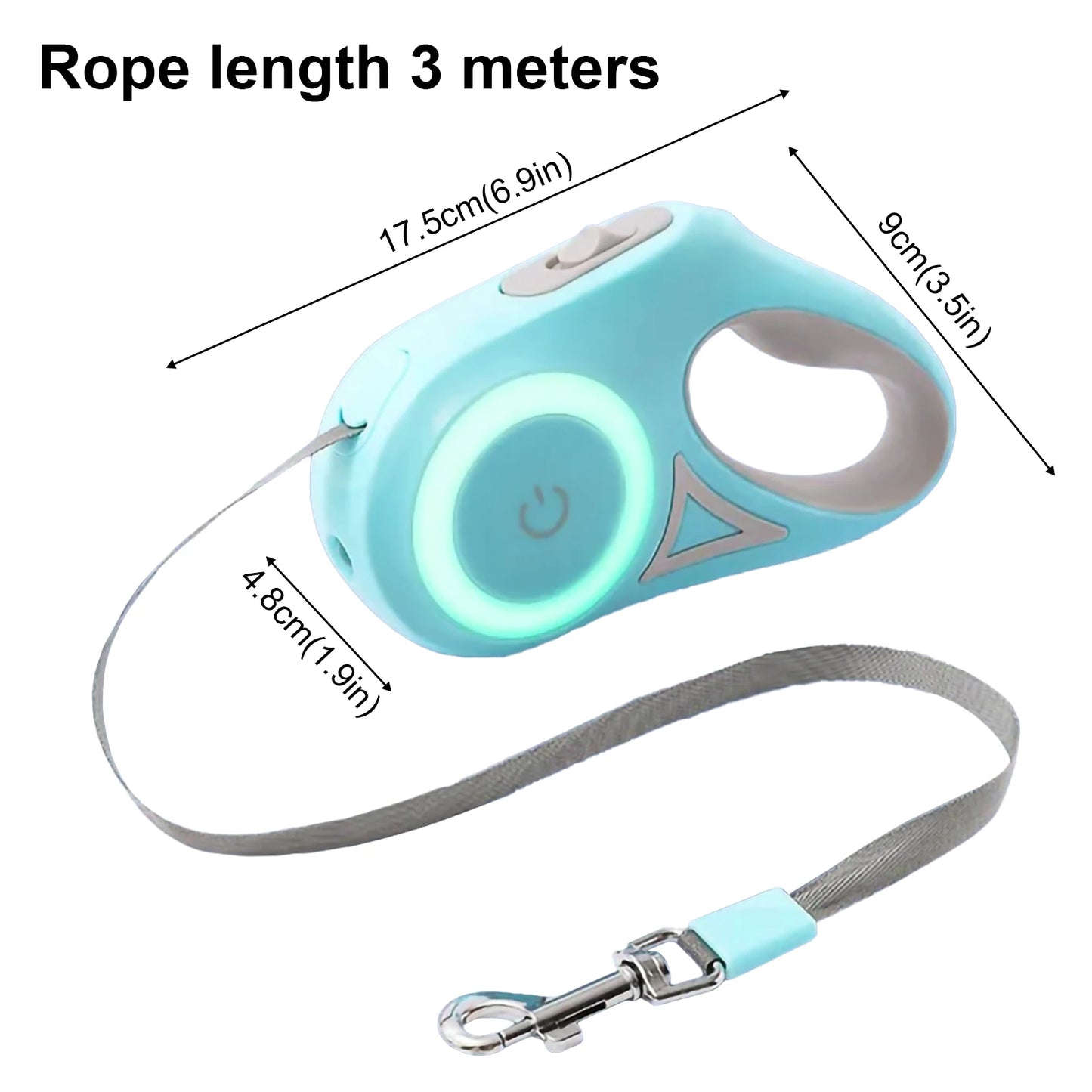 Streamer Led Lights Dog Leash Automatic Extending Nylon Leash Leads Premium Durable Pet Walking Leads Traction Rope Pet Products