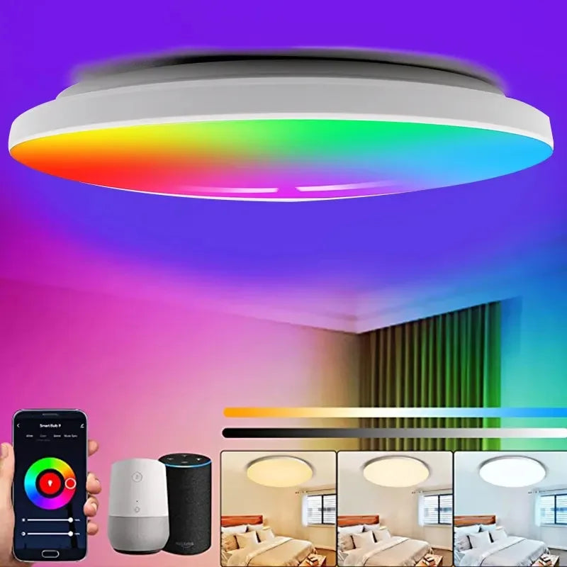 Home Appliance Intelligent Mood Light Rgb Ceiling Lamp Superbo Bedroom Living Room App Voice Control Wifi Led Ceiling Light