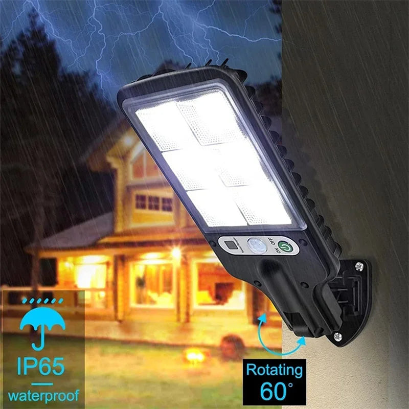 1~4pcs Solar Lights Outdoor With 3 Mode Waterproof Motion Sensor Security Lighting LED Wall Street Lamp for Garden 108/117COB