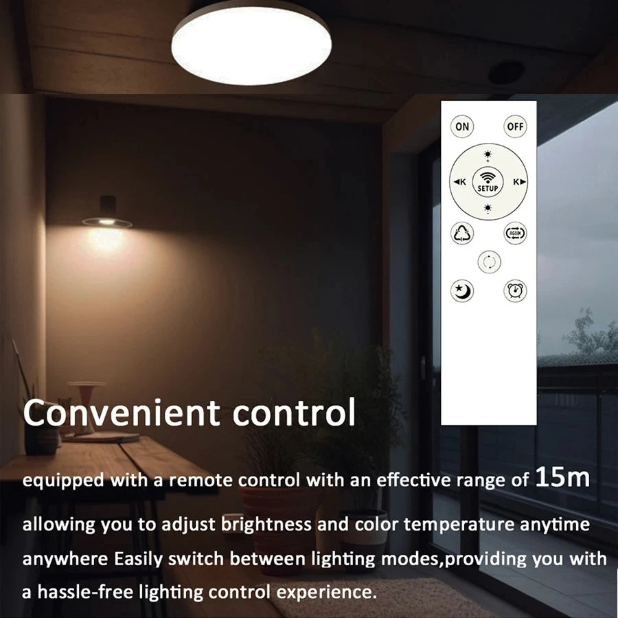 Tuya Bluetooth LED Ceiling Light 85-265V Indoor Round Dimmable Ceiling Lamp for Kitchen Living Room Hallway Home Decor Lighting