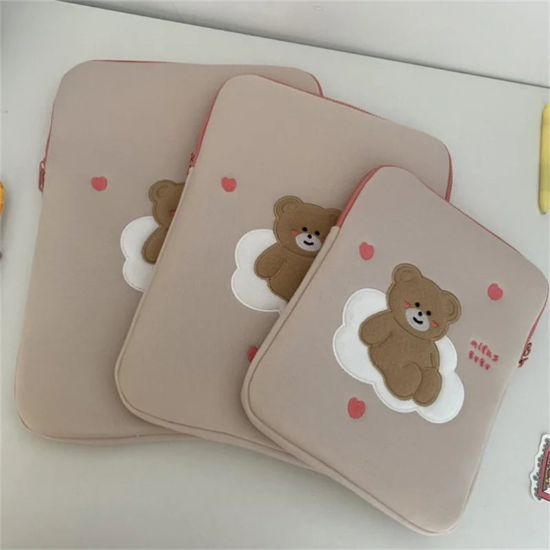 Women Cute Laptop Sleeve Case Table Protective Pouch Bag 11 12 13.6 14 15.6 Inch Cartoon Laptop Zipper Bags for Ipad Macbook HP